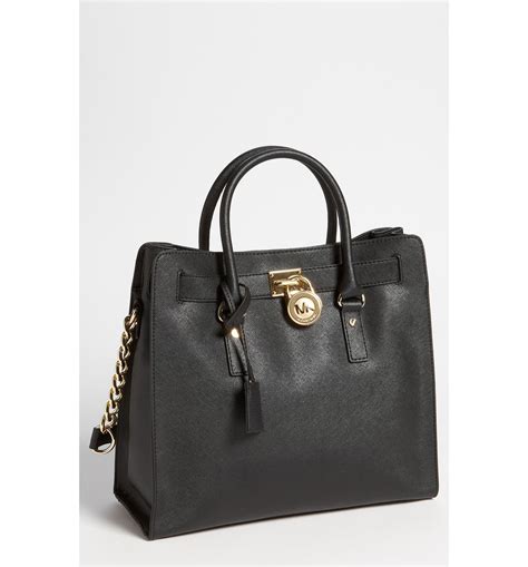 michael kors large hamilton quilted leather north south studded tote|Michael Kors saffiano large tote.